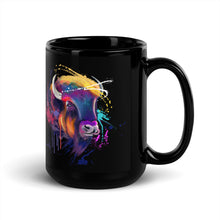 Load image into Gallery viewer, Bison Head Black Glossy Mug