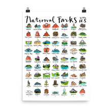 Load image into Gallery viewer, 63 National Park Checklist Poster