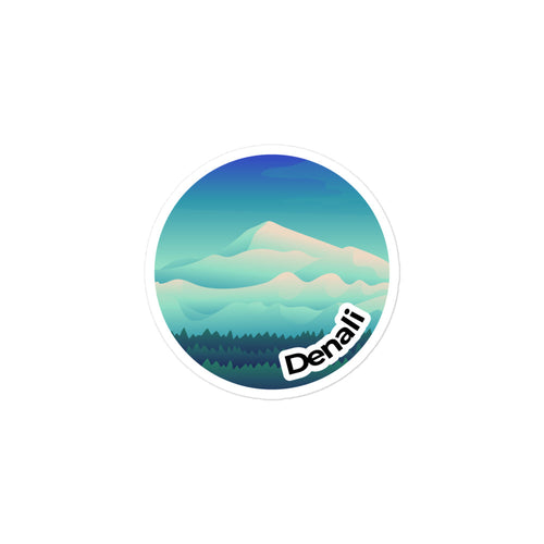 Denali National Park Sticker | Denali Round Sticker