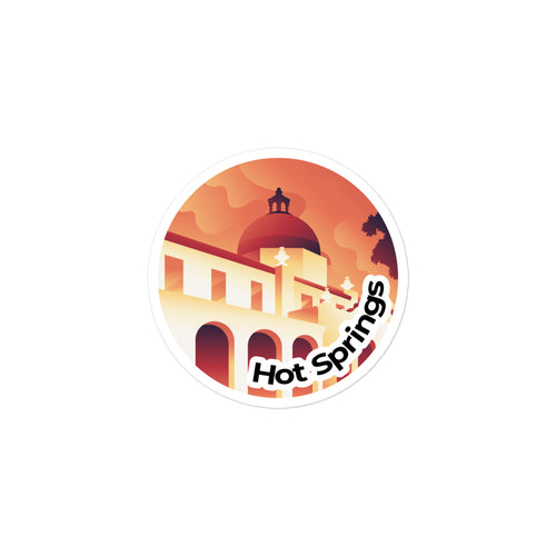 Hot Springs National Park Sticker | Hot Springs Round Sticker