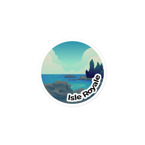 Isle Royale National Park Sticker | Isle Royale Round Sticker