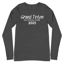 Load image into Gallery viewer, Grand Teton with customizable year Long Sleeve Shirt