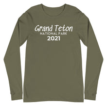 Load image into Gallery viewer, Grand Teton with customizable year Long Sleeve Shirt