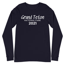 Load image into Gallery viewer, Grand Teton with customizable year Long Sleeve Shirt