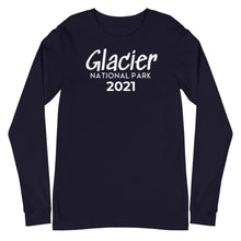 Load image into Gallery viewer, Glacier with customizable year Long Sleeve Shirt