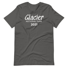 Load image into Gallery viewer, Glacier with customizable year Short Sleeve T-Shirt