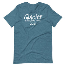 Load image into Gallery viewer, Glacier with customizable year Short Sleeve T-Shirt