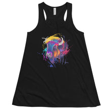 Load image into Gallery viewer, Bison Head Women's Flowy Racerback Tank