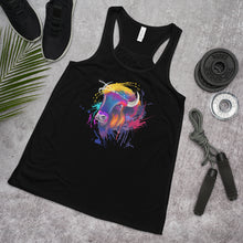 Load image into Gallery viewer, Bison Head Women's Flowy Racerback Tank