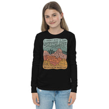 Load image into Gallery viewer, "National Parks are on my Bucket List" Youth long sleeve tee