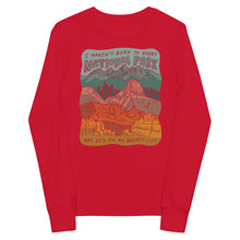 Load image into Gallery viewer, "National Parks are on my Bucket List" Youth long sleeve tee