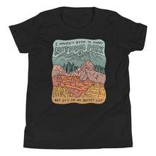 Load image into Gallery viewer, "National Parks are on my Bucket List" Youth T-Shirt