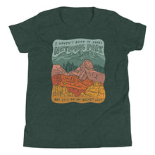 Load image into Gallery viewer, "National Parks are on my Bucket List" Youth T-Shirt