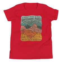 Load image into Gallery viewer, "National Parks are on my Bucket List" Youth T-Shirt