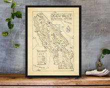 Load image into Gallery viewer, Death Valley National Park Map Hand-Drawn Print