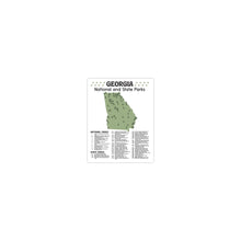 Load image into Gallery viewer, Georgia State and National Park Map | Georgia National Park Poster | Georgia State Park Poster