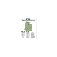 Load image into Gallery viewer, Utah State and National Park Map | Utah National Park Poster | Utah State Park Poster