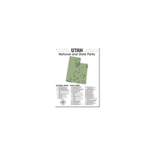 Load image into Gallery viewer, Utah State and National Park Map | Utah National Park Poster | Utah State Park Poster