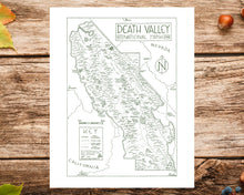 Load image into Gallery viewer, Death Valley National Park Map Hand-Drawn Print