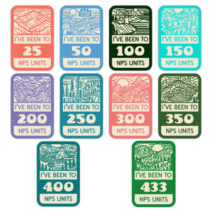 National Park Unit Milestone Stickers