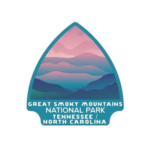 Great Smoky Mountains National Park Sticker | Great Smoky Mountains Arrowhead Sticker