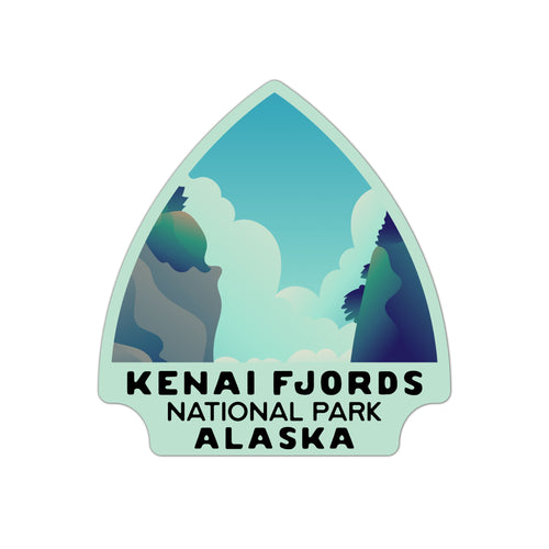 Kenai Fjords National Park Sticker | Kenai Fjords Arrowhead Sticker