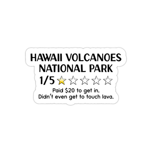 Hawaii Volcanoes National Park Review Sticker