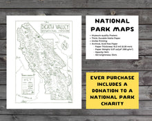 Load image into Gallery viewer, Death Valley National Park Map Hand-Drawn Print