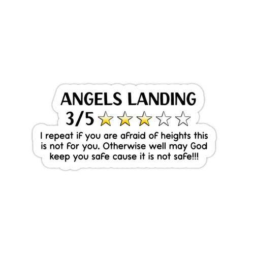 Angels Landing Review Sticker