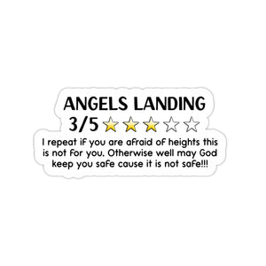 Angels Landing Review Sticker