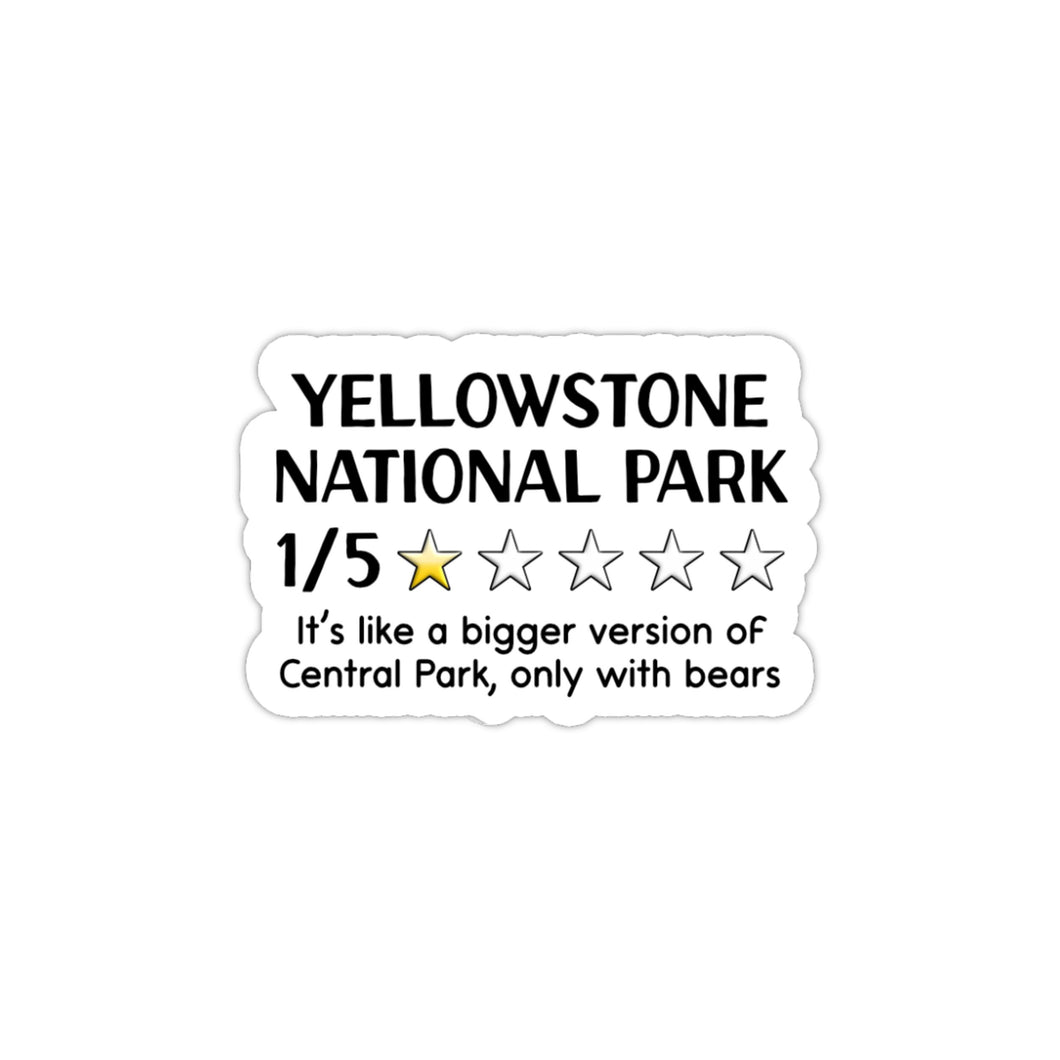 Yellowstone National Park Review Sticker