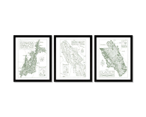 Death Valley National Park Map Hand-Drawn Print