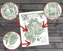 Load image into Gallery viewer, Hand-Drawn National Park Map Print