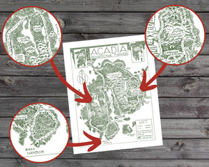 Hand-Drawn National Park Map Print
