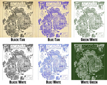 Load image into Gallery viewer, Hand-Drawn National Park Map Print