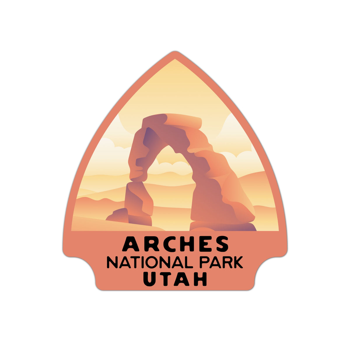 Arches National Park Sticker | Arches Arrowhead Sticker – National Park ...