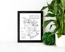 Load image into Gallery viewer, Hand-Drawn National Park Map Print