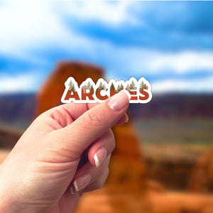 Arches National Park Name Sticker