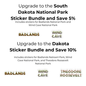 Badlands National Park Name Sticker