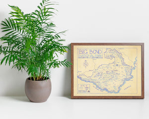 Big Bend National Park Map Hand-Drawn Print