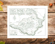 Load image into Gallery viewer, Hand-Drawn National Park Map Print