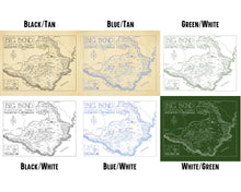 Load image into Gallery viewer, Big Bend National Park Map Hand-Drawn Print