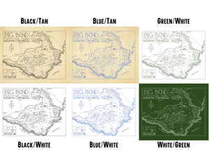 Big Bend National Park Map Hand-Drawn Print