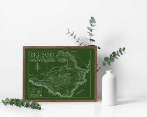 Big Bend National Park Map Hand-Drawn Print