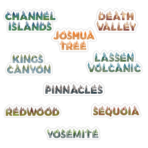 California National Park Name Sticker Bundle