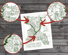 Load image into Gallery viewer, Hand-Drawn National Park Map Print