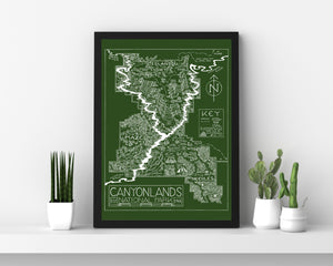Hand-Drawn National Park Map Print