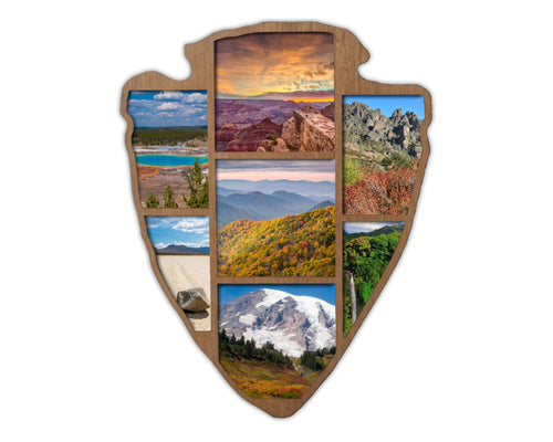 LIMITED QUANTITIES: National Park Arrowhead Collage Frame