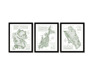 Cuyahoga Valley National Park Map Hand-Drawn Print