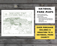 Load image into Gallery viewer, Dead Horse State Park Map Hand-Drawn Print